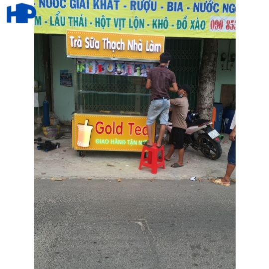 Tủ sắt kiot trà sữa